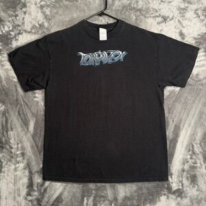 Delta Pro Weight Forgiven Graphic T-Shirt Mens Large Black 2004 Ed Byman Y2K Tee